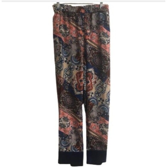 Tolani Collection Multi Print Velvet Trimmed Pajamas Lounge Wear 2X - Picture 7 of 11